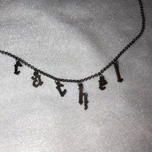 Gothic Font Name Necklace